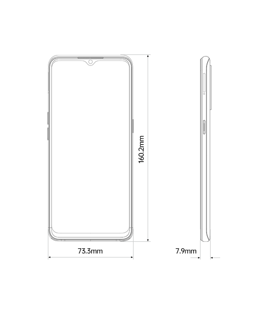 Reno3  Dimension Image 